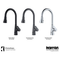 Karran Touchless One-Handle Triple Function Sprayer Faucet, Matte Black
