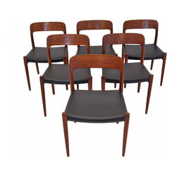 Set of 6 Mid-Century JL Moller Dining Chairs - SOLD - Dining Chairs