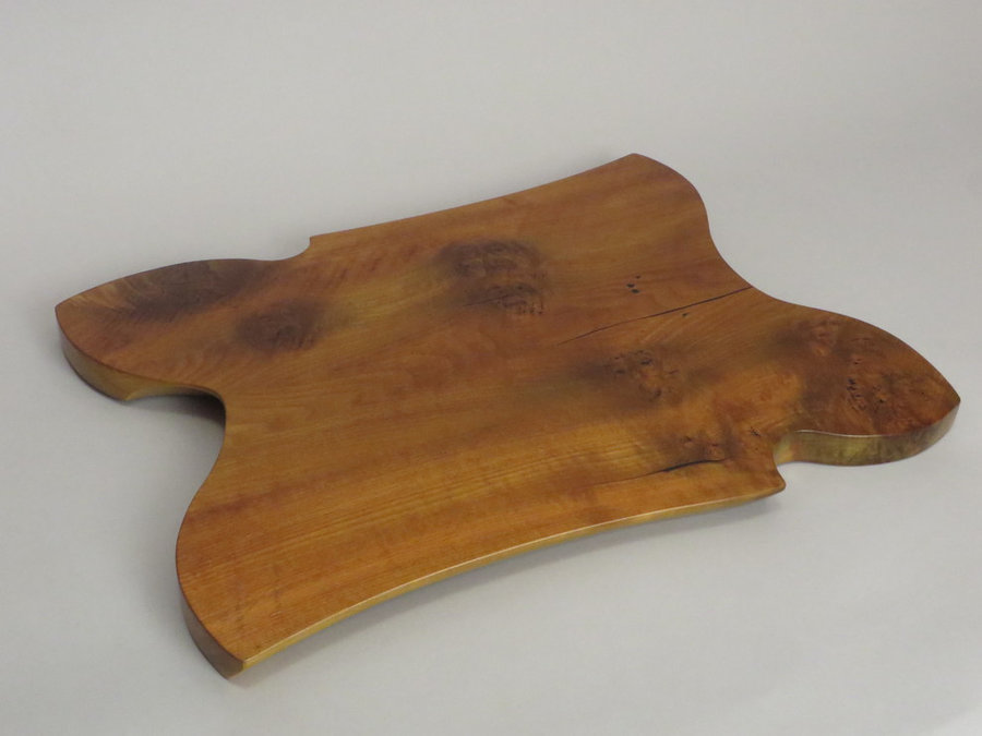 #15033 Hand-Carved Serving Tray. Reclaimed Heartwood Poplar