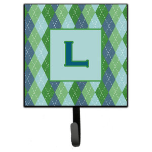 Multicolor Carolines Treasures CJ1034-WSH4 Letter W Initial Tiger Stripe Blue and White Leash Holder or Key Hook Small Multicolor Carolines Treasures CJ1034-WSH4 Letter W Initial Tiger Stripe Blue and White Leash Holder or Key Hook Small