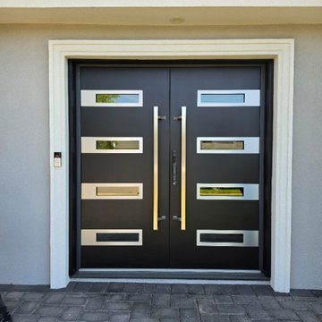 onex 0131 Matte Black, double doors with fingerprint smart lock