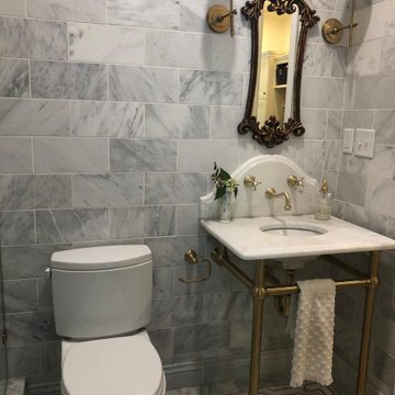 Petite French inspired Powder Room