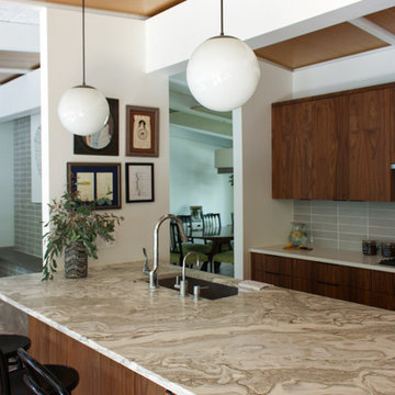 Warm Mid Century Ranch Kitchen