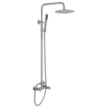 Monti Dual Function Outdoor Shower Stainless Steel, Brushed