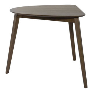 Brown Modern Dining Table – Small Round Mid Century Corner Kitchen Table - Modern - Dining ...
