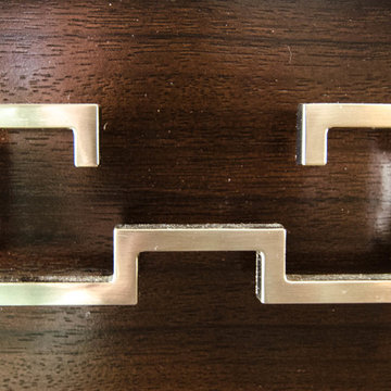 Sophisticated Mid-Century Modern Office Touches of Metallic Glam