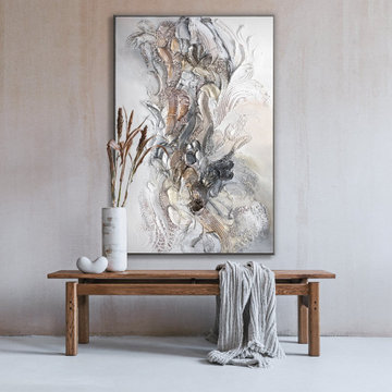 Textured abstract painting on canvas - Framed modern wall art "Eternity III"