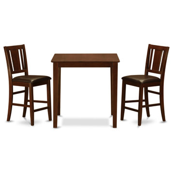 3 Pc Counter Height Table-Pub Table And 2 Dinette Chairs