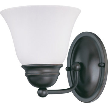 Empire 1 Light - 7" Vanity With Frosted White Glass