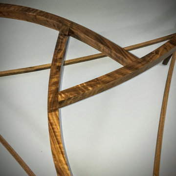 Walnut "VORTEX" dining table base