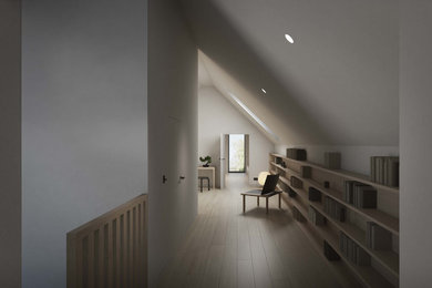 Inspiration for a contemporary family room remodel in Other