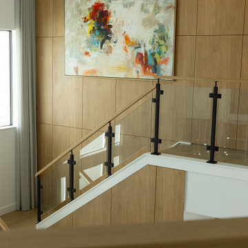 Modern Architectural Millwork Feature Wall & Stair Paneling