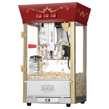 Matinee Popcorn Machine With Cart 8oz Popper With Stainless-Steel Kettle