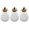 DII Gold Pineapple Plate Small, Set of 3