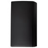 Ambiance Small Rectangle, Open Top/Bottom Sconce, Matte Black, LED