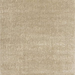 Alpine Rug Co. - Taylor Collection Plush Beige Shag Area Rug, 6'7"x9'6" - Cozy shag is a key feature of the Taylor collection. Made of stain-resistant polypropylene, these rugs are easy to care for and comfortable underfoot.