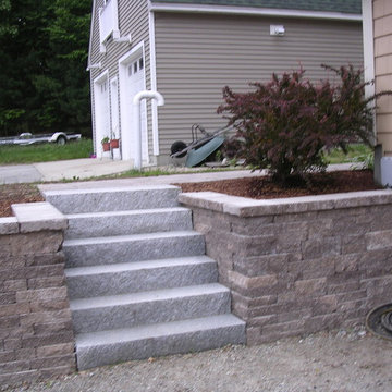 Retaining Wall and Granite Steps