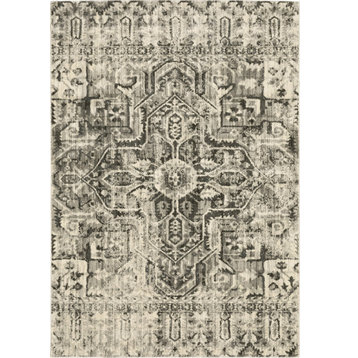 Oriental Weavers Florence 4333W Charcoal/ Ivory Area Rug 6' 7'' X 9' 6''