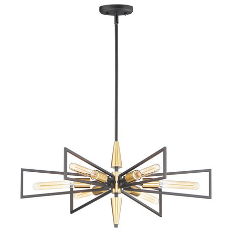 Maxim Wings 6-Light Chandelier 11656BKSBR - Black / Satin Brass