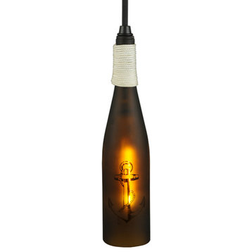 3W Coastal Collection Anchor Wine Bottle Mini Pendant
