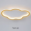 LED Ceiling Light in the Shape of Cloud For Bedroom, Kids Room, Gold, Dia19.7xh2.0", Cool Light