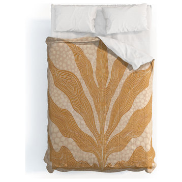 Deny Designs Sewzinski Yellow Seaweed Comforter, Full