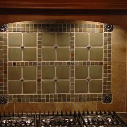 Handcrafted mosaic mural for kitchen backsplash - Tile