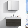 Valencia 40" Gray Oak Wall Hung Modern Bathroom Vanity With Medicine Cabinet
