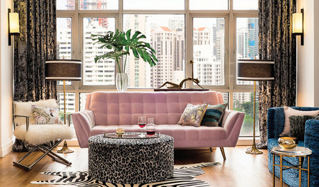 Room Tour: Open-Plan Living-Dining Room Goes Hollywood Glam