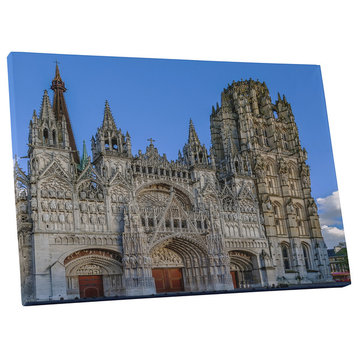 Castles and Cathedrals "Rouen Cathedral Day" Canvas Wall Art