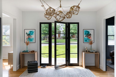 Eclectic entryway photo in Charlotte