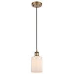 Innovations Lighting - Hadley 1-Light Mini Pendant, Brushed Brass, Matte White - A truly dynamic fixture, the Ballston fits seamlessly amidst most decor styles. Its sleek design and vast offering of finishes and shade options makes the Ballston an easy choice for all homes.
