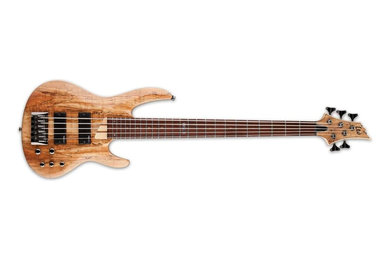 ESP LTD B-205 B Series Bass Guitar 5-string Natural Satin Spalted Maple Top w/ A