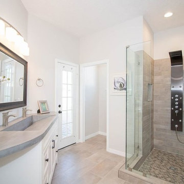 Master Bathroom Custom Concrete Counter