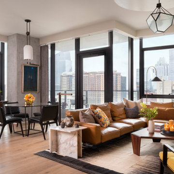 Proper Pied-à-Terre Living and Dining with Space Copenhagen Chairs