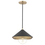 Mitzi by Hudson Valley Lighting - Marnie Large Pendant, Finish: Aged Brass, Shade: Black - We get it. Everyone deserves to enjoy the benefits of good design in their home - and now everyone can. Meet Mitzi. Inspired by the founder of Hudson Valley Lighting's grandmother, a painter and master antique-finder, Mitzi mixes classic with contemporary, sacrificing no quality along the way. Designed with thoughtful simplicity, each fixture embodies form and function in perfect harmony. Less clutter and more creativity, Mitzi is attainable high design.