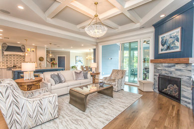Family room - transitional family room idea in Other