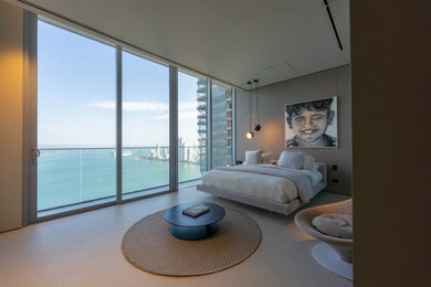 Inspiration for a contemporary bedroom remodel in Miami