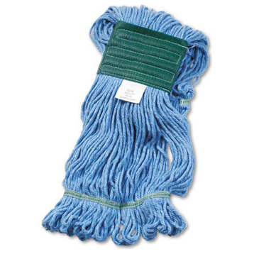 Unisan Super Loop Wet Mop Head, Cotton/Synthetic, Medium, Blue