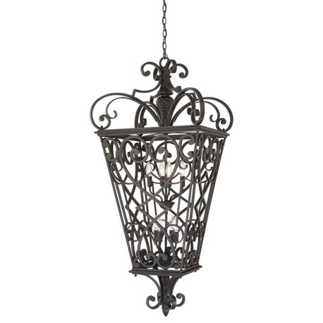 Fort Quinn 8-Light Chandelier, Marcado Black