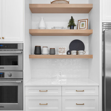 Kitchen - Rift Cut White Oak Floating Shelves