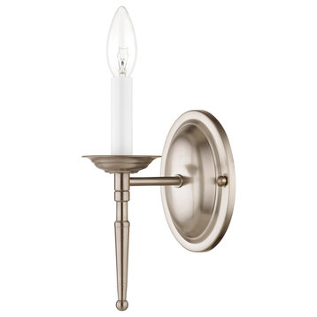 Williamsburgh 1 Light Wall Sconce, Brushed Nickel