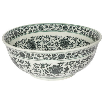 Eden Bath EB_PS06 Ming Dynasty Decorative Porcelain Sink in Black