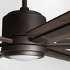1 Light 60" 6 Blade LED Ceiling Fan, Gilded Iron