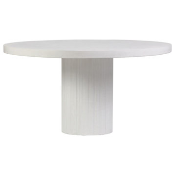 Tama Round Dining Table - Ivory White Outdoor Dining Table
