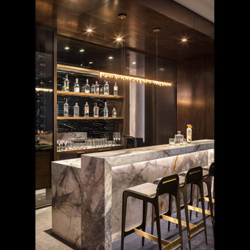 Beverly Hills Modern Custom Wine Cellar Custom Bar Metal Glass Contemporary