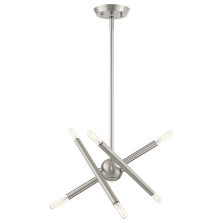 Livex Lighting Soho - Six Light Chandelier, Brushed Nickel Finish