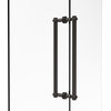 Contemporary 18" Twisted Accent Back to Back Shower Door Pull, Oil Rubbed Bronze