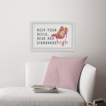 "Keep Your Heels High II" Framed Painting Print