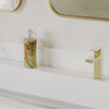 The Burke Bathroom Vanity, White Oak, 60", Double Sink, Wall Mount